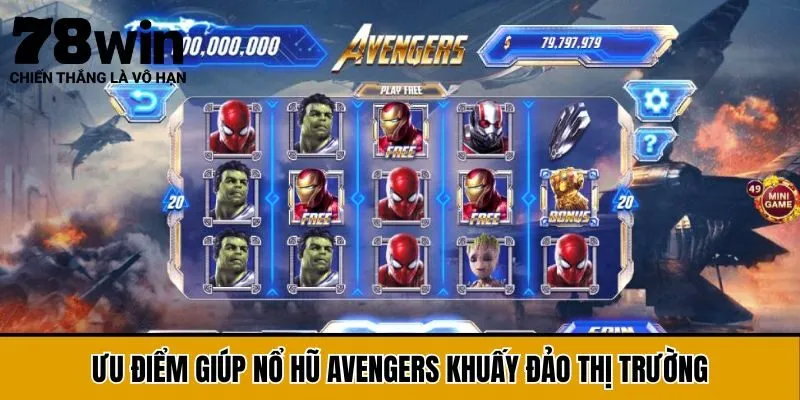 Ưu điểm giúp Nổ hũ Avengers khuấy đảo thị trường