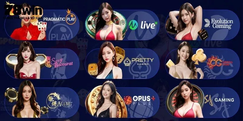 Các sảnh hot trong Casino 78Win